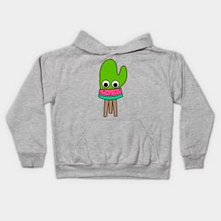 Cute Cactus Design #234: Cute Cactus In Watermelon Planter Kids Hoodie